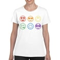 thumbnail image 2 of Vibrant Emoji Expressions Women's T-shirt, 2 of 3
