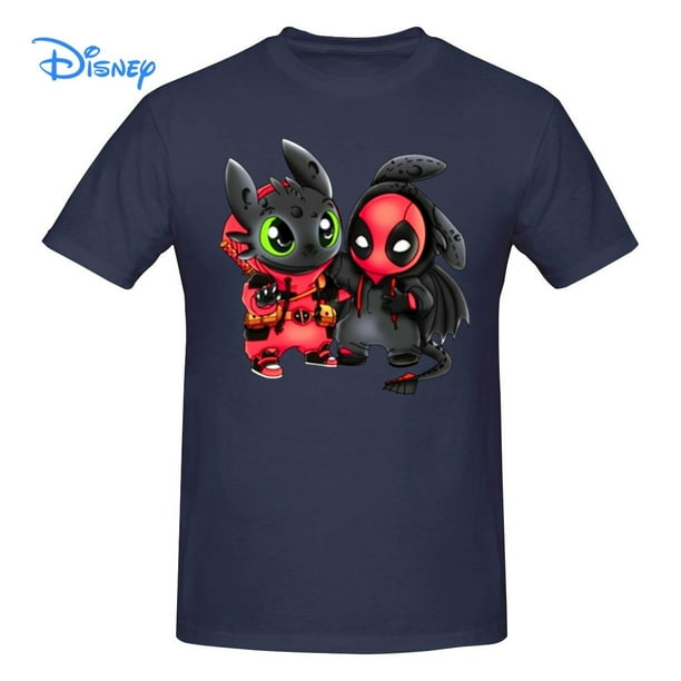 Disney Marvel Deap00l Stitch Toothless T shirt Harajuku Short Sleeve T-shirt 100% Cotton Graphics Tshirt Brands Tee TopS Gao Jinjia LED