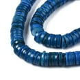 thumbnail image 3 of 5 strand Natural Freshwater Shell Beads Strands Dyed Heishi Beads Flat Round/Disc Marine Blue 8x1~2.5mm Hole: 0.8mm 196~210pcs/strand 15.16 inch~15.43 inch(38.5cm~39.2cm), 3 of 3