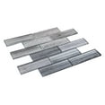 thumbnail image 4 of Migdal Smoked Gray 2-in. x 6-in. Brick Joint Wood Look Glossy Glass Mosaic Wall and Floor Tile, 4 of 6