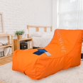 thumbnail image 2 of Kids Bean Bag Chair - Floor Chair Couch Lazy Lounger Memory Foam Sofa with Dirt-Proof Oxford Fabric&Side Pocket for Kids Age 2 and Up,MOM I'm FINE, Orange, 2 of 18