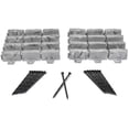 thumbnail image 7 of 1pc Decorative Faux Stone Dark Gray Plastic No-Dig Edging Kit Decorative Garden Fences Edging, Lawn Edge Flower Bed Border for DIY Patio Walkways Yard, Size 120 x 2.7 in$$Garden & Patio, 7 of 7