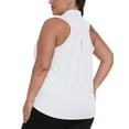 thumbnail image 6 of YIRUIYA Women Plus Size Sleeveless Racerback Golf Polo Shirts Lapel Collar Athletic Tank Tops, 6 of 7