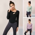 thumbnail image 7 of Women's Long Sleeve Workout Sexy Hollow Skinny Tops Sports Running Shirts Sun Protection Moisture Wicking UPF 50+ T-shirt for Women Yoga Gym Jogging Pilates Shirts,Stretch Tight Activewear, 7 of 7