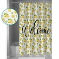 thumbnail image 3 of Lemon Shower Curtains for Bathroom Waterproof Fabric Bath Curtains Decor Bath Tub Curtain Welcome Summer Pastoral Yellow Fruit Watercolor Decorative Shower Curtain Sets with 12 Hooks, 72x72 Inch, 3 of 6
