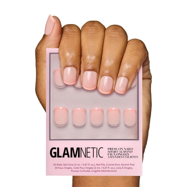 Press On Nails Glamnetic French Peach Super Short Brillante