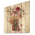 thumbnail image 2 of Designart 'Wildflowers With Vintage Old Books' Farmhouse Print on Natural Pine Wood, 2 of 5