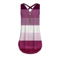 thumbnail image 1 of Gibobby Camiseta sin mangas suelta sin mangas para mujer Dobladillo en la espalda Cremallera con cuello en V Camisetas Tops(Rosa caliente,G), 1 of 3