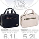 thumbnail image 3 of Neceser de viaje para mujer, organizador portátil para colgar champú, acondicionador, juego de cepillos, accesorios de maquillaje, tamaño mediano, negro, 3 of 6