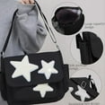 thumbnail image 5 of Bolso de Mensajero para Mujer Diseño de Estrella Bolso de Mensajero Ajustable con Bolsillos Laterales Bolsos de Hombro con Cremallera Rojo, 5 of 5