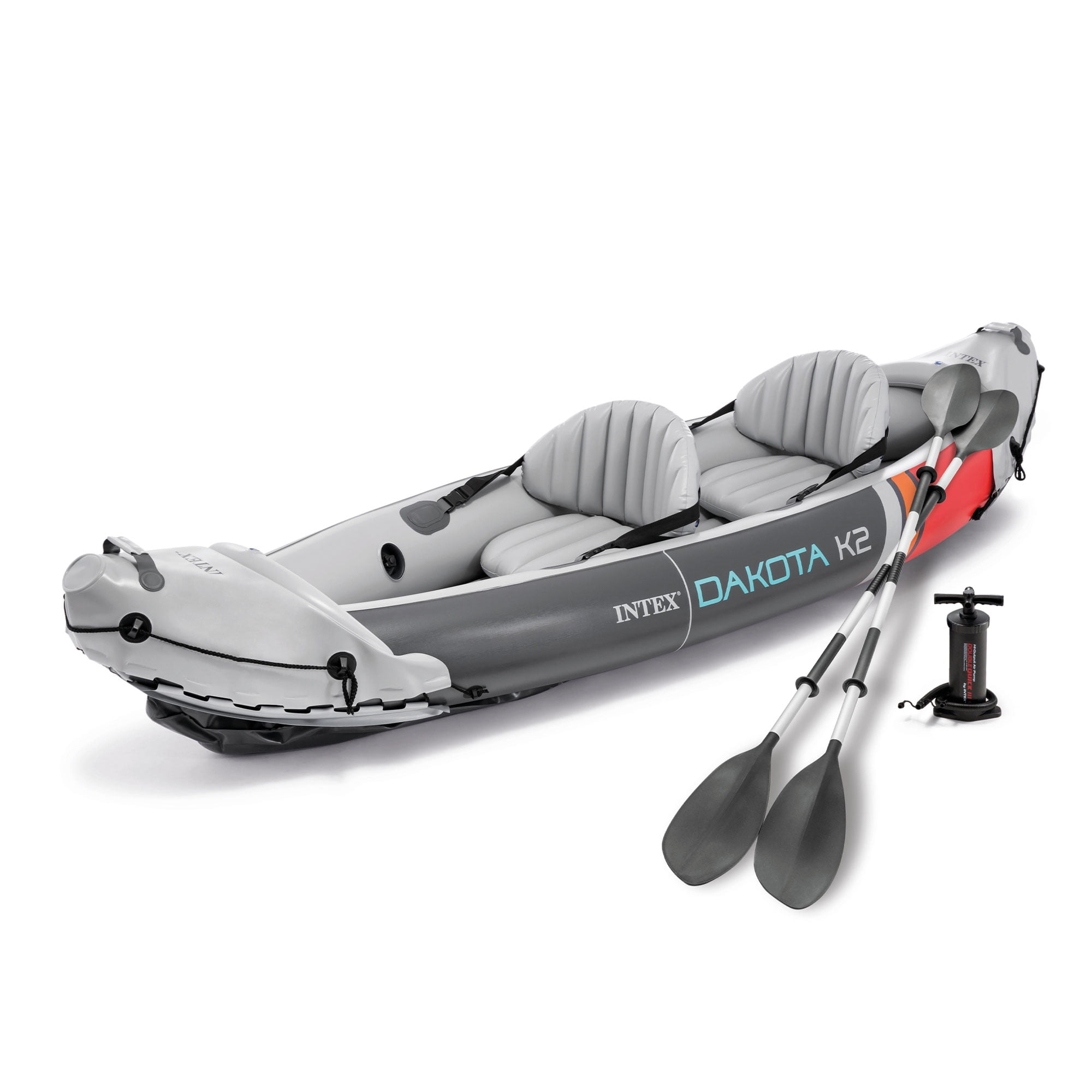 Inflatable Kayak Blow Up Two Person Canoe with Paddle Water Sports 
