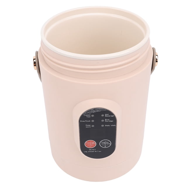 500W Ramen Eléctrico Ramen, Mini Olla De Olla De Cocción Eléctrica Con Tapa Visual Y Función De Reserva, Olla De Cocción De Guiso Portátil Para Huevos De Arroz Fideos De