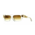 thumbnail image 2 of Dita GRANDMASTER-SEVEN DT DTS407 Plastic Unisex Rectangle Sunglasses Crystal Clear/Yellow Gold 57mm Adult, 2 of 6