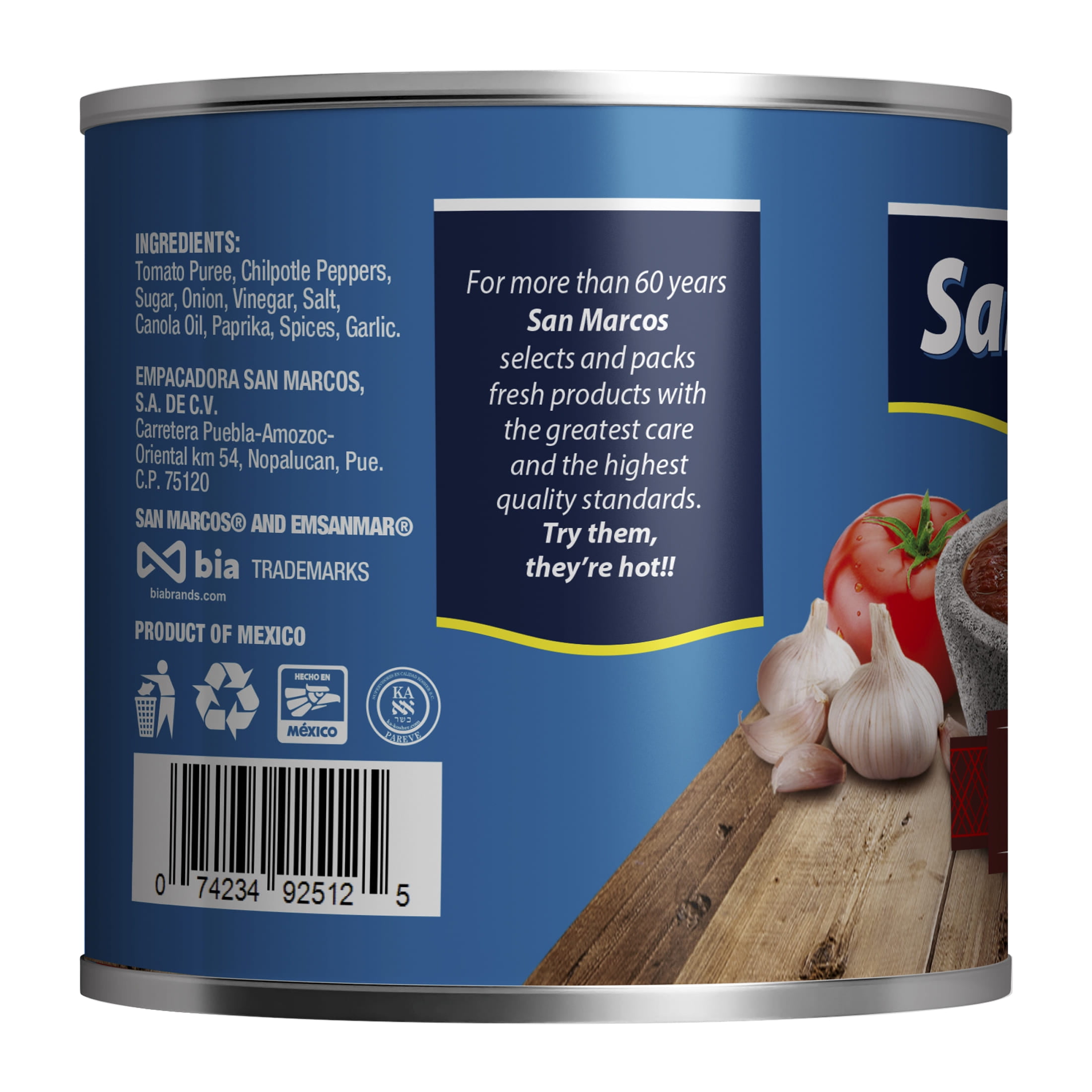 (12 pack) San Marcos Shelf Stable Chipotle Salsa, 7 oz Can