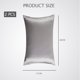thumbnail image 4 of Almohadas de seda satinada para piel y cabello,Juego de 2 almohadas de satén para mujer con cierre de sobre,Fundas de almohada de seda suaves, transpirables y refrescantes,Gris, 4 of 7