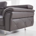 thumbnail image 3 of EK068 Dark Gray Color With Italian Leather Chair, 3 of 5
