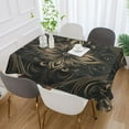 thumbnail image 5 of BZSMCE Square Tablecloth Design Black and Gold Flower Pattern Pattern Tableclothes, 5 of 9