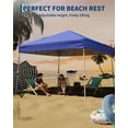 thumbnail image 3 of Quick Pop Up Canopy Tent 10x10 FT with Slant Legs – Portable Outdoor Gazebo Shelter, Easy Set Up, with Carry Bag, 8x8 FT UV Protection Canopy Cover – Ideal for Patio, Deck, Garden, Beach – Blue, 3 of 7