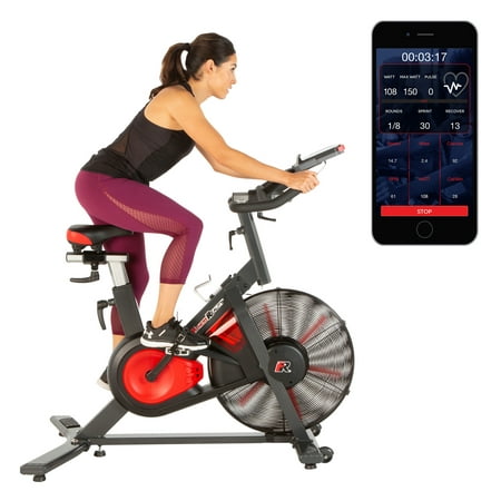 FITNESS REALITY X-Class 9000 Bluetooth Air Resistance HIIT Exercise Fan Bike with Free (Best Home Fitness App)