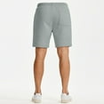 thumbnail image 5 of Hogleaql Mens Casual Sweat Shorts Dressy Quilted Drawstring Shorts Summer Textured Stretch Loose Fit Textured Shorts with Pockets Gray 2XL, 5 of 5