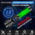 thumbnail image 3 of Lumbor37 Linterna Led Recargable, Lampara de Mano Linternas Led Recargables Alta Potencia, Potente Linterna Tactica Militar USB L&aacute;mpara de Mano Para Emergencia Camping Regalo, 3 of 7