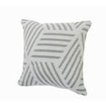 thumbnail image 6 of Ox Bay 20" x 20" Hand-Woven White/ Grey Geometric Organic Cotton Pillow Cover, 6 of 8