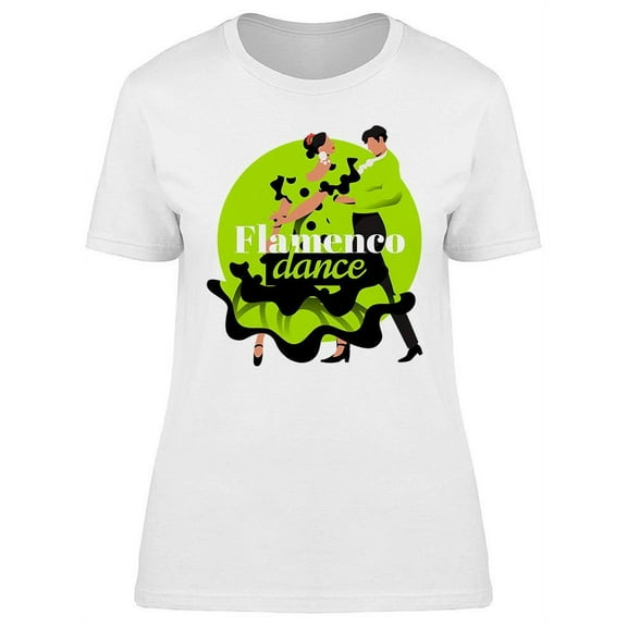 Green Flamenco Dancers Design T-Shirt Women -Image by Shutterstock, Female Large