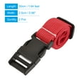 thumbnail image 2 of 1x20 Inch Utility Strap with Buckle Polyester Belt for Packing (Red, 2 Pack), 2 of 5