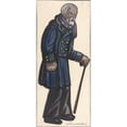 thumbnail image 2 of Sergey Yurievich Sudeikin 13x24 Black Ornate Framed Double Matted Museum Art Print Titled: Old Man with a Cane, 2 of 5