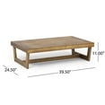 thumbnail image 4 of GDF Studio Emma Outdoor Acacia Wood 4-Seater Chat Set with Optional Sunbrella Cushions, Teak, White, 4 of 20