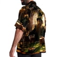 thumbnail image 3 of Saint Patrick's Day Men's Short Sleeve Spread Collar Hawaiian Shirts, Casual Printed Button Down Summer Beach Tops, Unisex Men's Shirts, 3 of 6