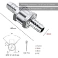 thumbnail image 3 of Válvula de retención de 2 uds, válvula de retención de combustible de aluminio de 8mm, válvula de control de combustible, para sistemas de combustible de baja presión de carburador diésel de gasolina, 3 of 5