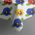 thumbnail image 5 of Pioneer Flower Floral Print Pattern Square Tablecloth, Waterproof Wipeable Spillproof Washable Table Cover for Home Kitchen Party Decor, 60"x60", 5 of 6