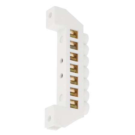 10pcs Terminal Block 7-Hole Bridge Design Electrical Distribution ...