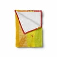 thumbnail image 2 of Colorful Soft Flannel Fleece Blanket, Colorful Stripes with Sunflowers and Wheat Farm House Themed Abstract Image, Cozy Plush for Indoor and Outdoor Use, 60" x 80", Green Orange Red, by Ambesonne, 2 of 6
