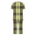 thumbnail image 5 of Tnhcen Women's Capri Pajama Sets Print Sleepwear Short Sleeve Nightwear with Capri Pants Soft Pjs Set Homewear S-3XL, 5 of 6