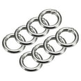 thumbnail image 1 of Unique Bargains Printemps Rond O Anneaux, 8Pcs 0.75 Pouces OD Déclencheur Boucle Clips pour Sacs, Sacs à Main, Porte-Clés, Ton Argent, 1 of 7