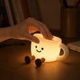 thumbnail image 5 of Night Light Coffee Cup Shaped Rechargeable Warm Yellow for Bedroom Desk Decor, 5 of 7