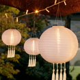 thumbnail image 1 of 2x farol solar con borlas, lámpara colgante china, decoración de fiesta y jardín (champán), 1 of 5