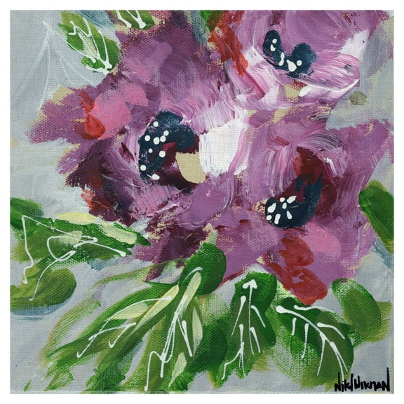 Masterpiece Art Gallery Triple Threat by Nikol Wikman Abstract Floral Canvas Art Print