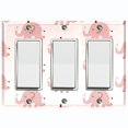 thumbnail image 1 of Metal Light Switch Plate Cover Cute Baby Elephant Pink ZOO006, 1 of 13