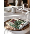 thumbnail image 6 of Christmas Tree Cloth Napkins Set of 6 Reusable Dinner Napkins, Farmhouse Winter Ball Berry Snowflakes Cocktail Napkin Washable Table Napkins for Wedding/Holiday Party/Baby Shower 20"x20", 6 of 7