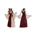 thumbnail image 3 of Disfraz Medieval Renacentista para Mujer, Cosplay Sobre Vestido Vino Tinto XXXL, 3 of 8