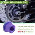 thumbnail image 2 of Ofertas Únicas Tuerca de Tornillo del Eje de Rueda de Motocicleta M12*1.5 Azul Púrpura Helado Aleación de Titanio GR5 para Coches/Motocicletas/Bicicletas 4 Pcs, 2 of 6