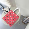 thumbnail image 7 of DouZhe Reusable Grocery Bags, Pink Hearts Love Cute Panda Lightweight Polyester Canvas Cloth Tote Bag for Travle Gym Shopping School, 15" x 16", 7 of 7