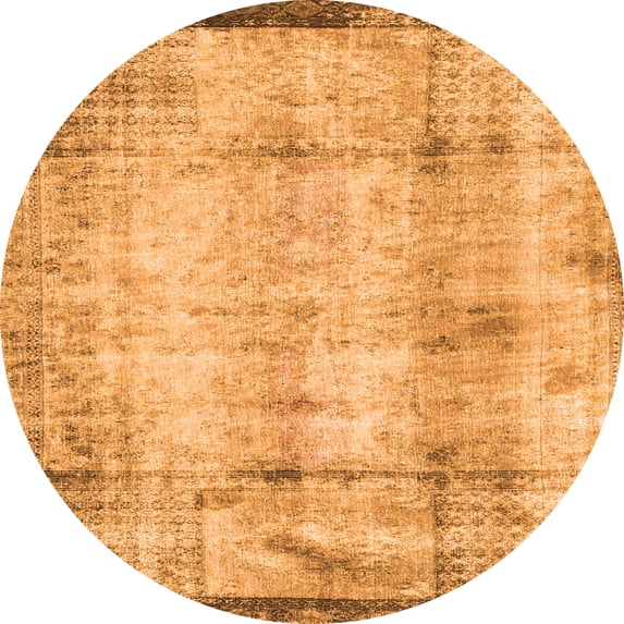 Ahgly Company Indoor Round Persian Orange Traditional Area Rugs, 7' Round