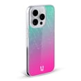 thumbnail image 2 of Head Case Designs Neon Rain Ombre Aqua Pink Soft Gel Case Compatible with Apple iPhone 16 Pro Max, 2 of 7