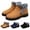 Black, variant on Womens Snow Boots Suede Winter Suede Warm Mini Ankle Booties Memory Foam Anti Slip Fleece Lined Outdoor Shoes Black 9