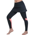 thumbnail image 4 of Leggings con falda para mujer, leggings de yoga con falda y leggings de tenis para mujer con bolsillos, 4 of 7
