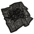 thumbnail image 2 of Foulard Noire pour Femmes, Carrée, Imprimée, Foulard, Bandana, 2 of 3